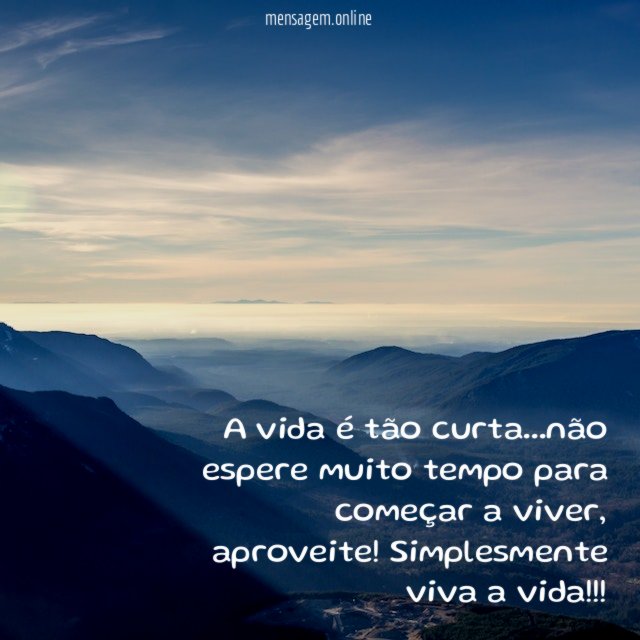 A vida é tão curta
