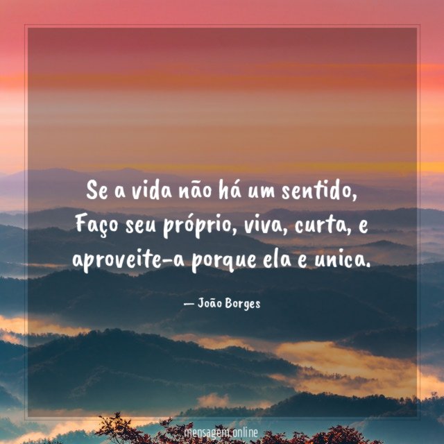 Se a vida não há um sentido