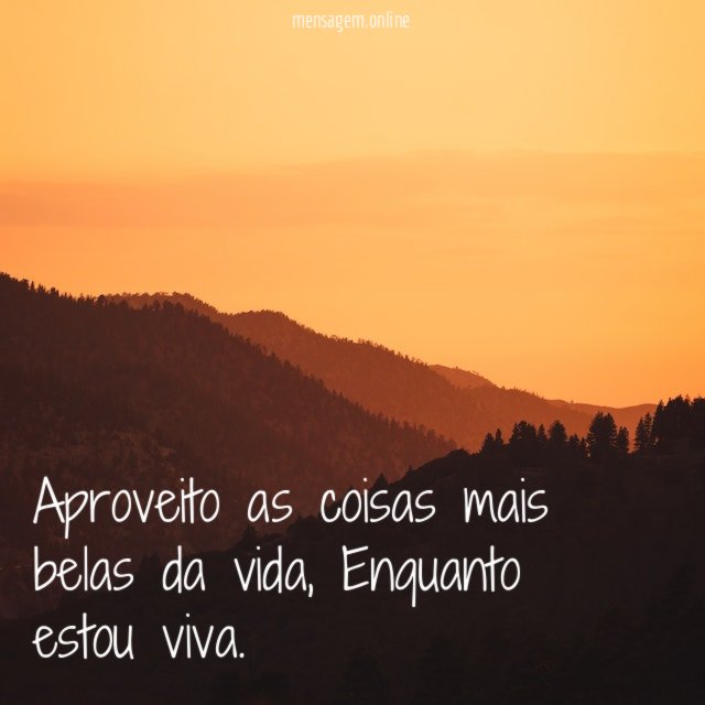 Aproveito as coisas mais belas da vida