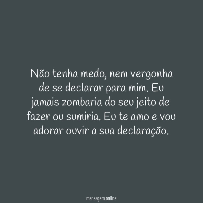Medo ou vergonha