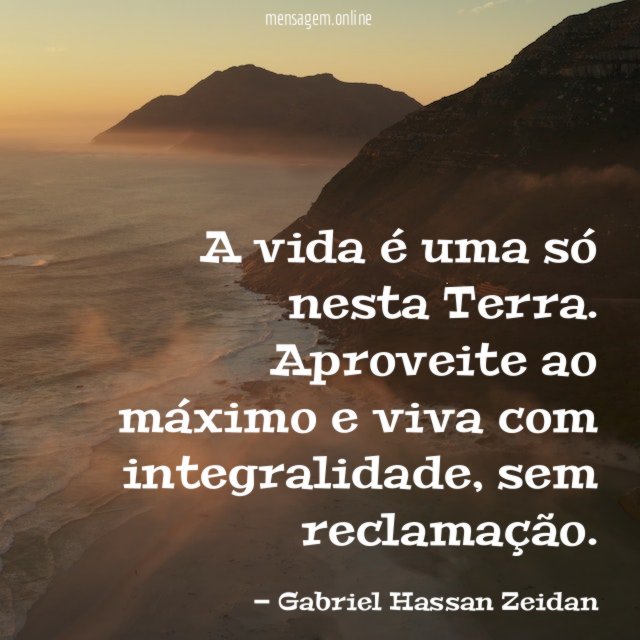 A vida é uma só nesta Terra