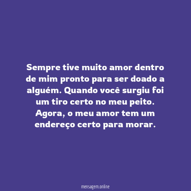 Amor certeiro