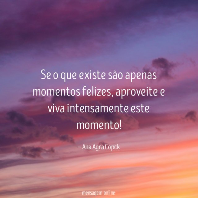 Se o que existe são apenas momentos felizes