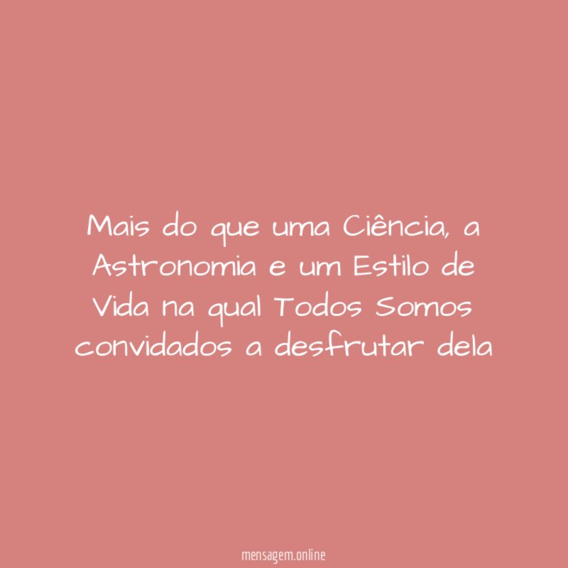 Mais do que uma Ciência