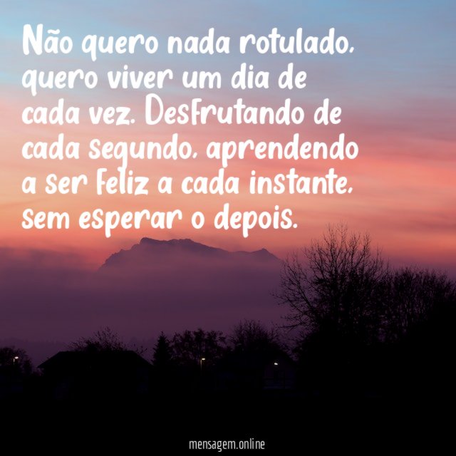 Não quero nada rotulado