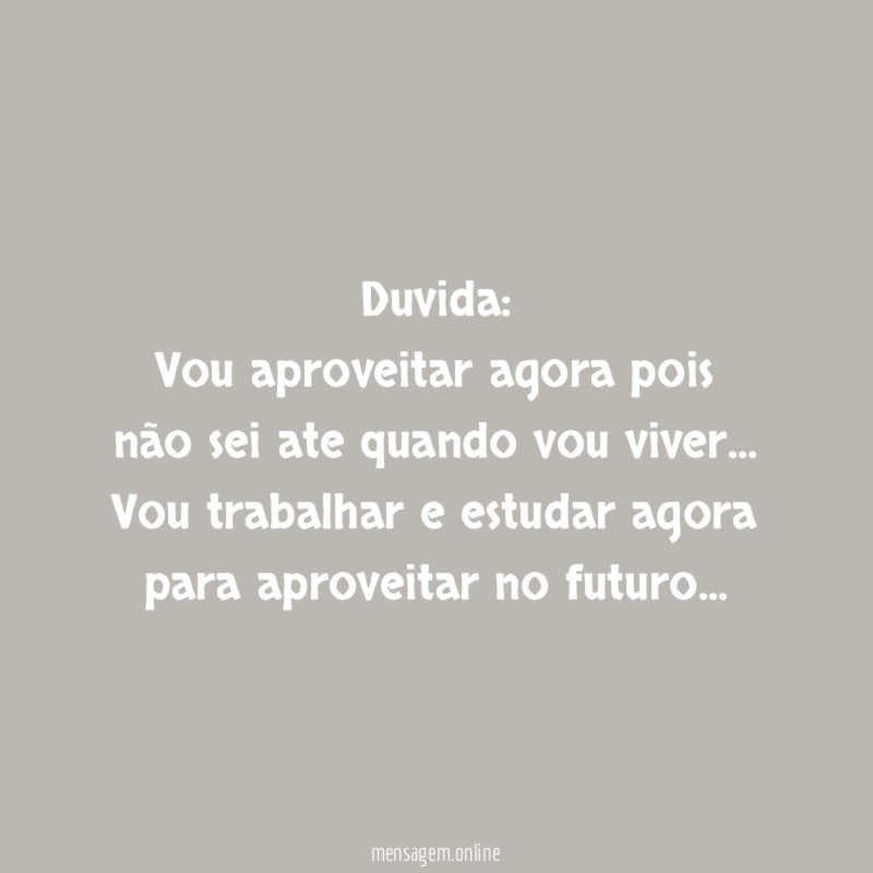 Duvida:
