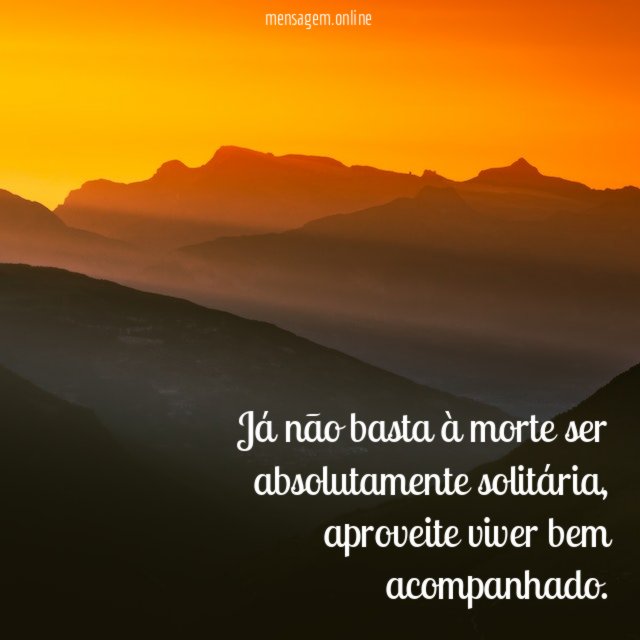 Já não basta à morte ser absolutamente solitária
