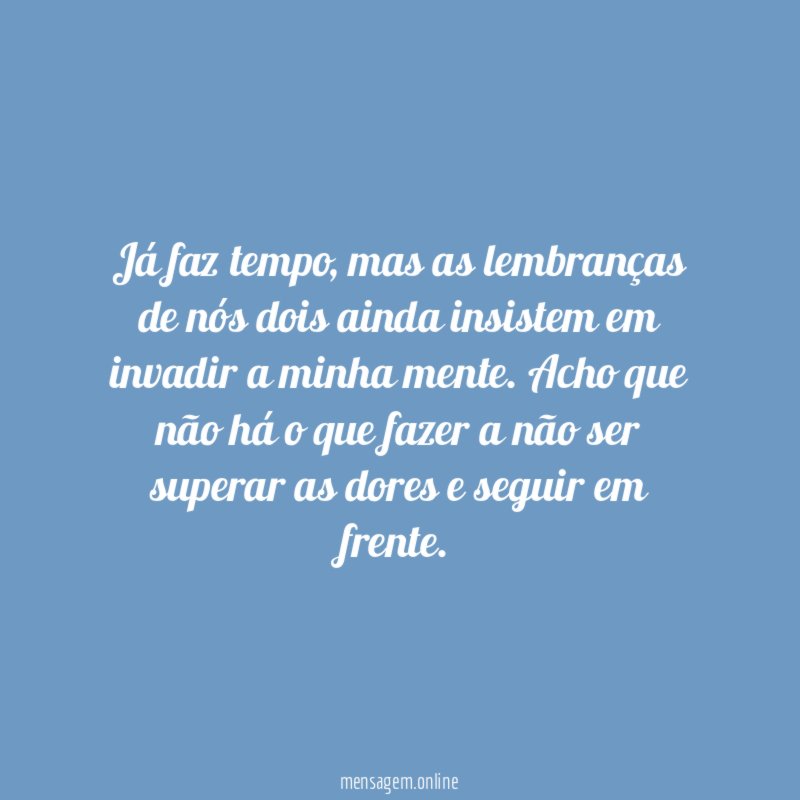 Preciso seguir em frente