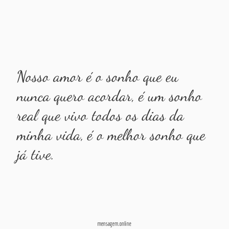 Nosso amor é um sonho