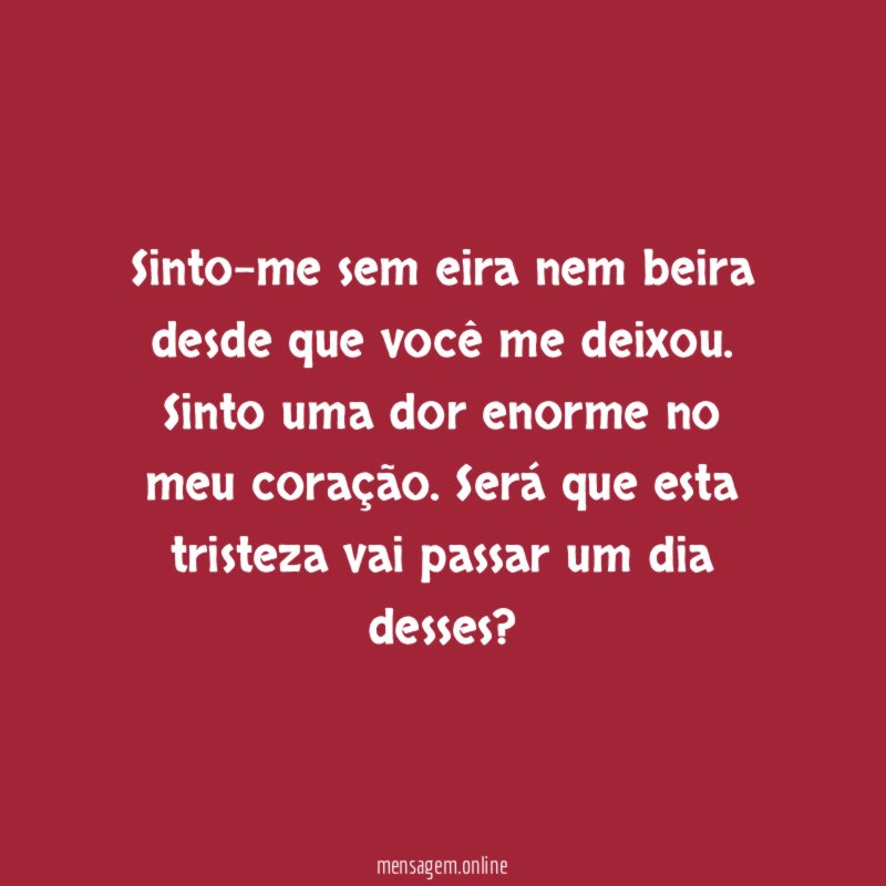 Sinto-me pra baixo