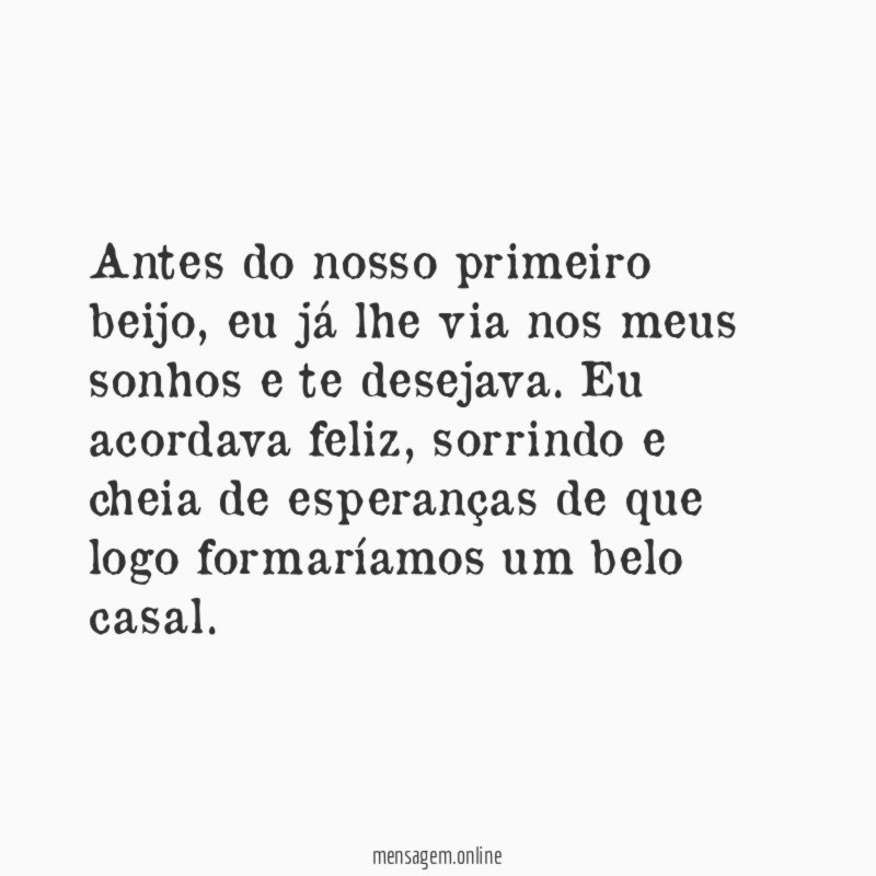 Eu já lhe via nos meus sonhos