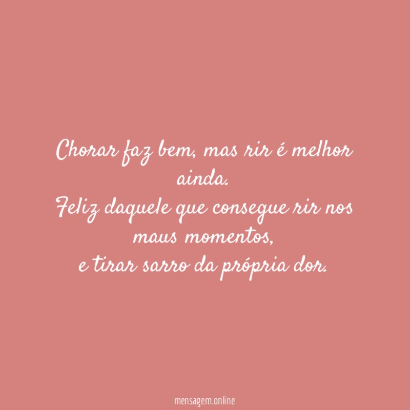Chorar faz bem