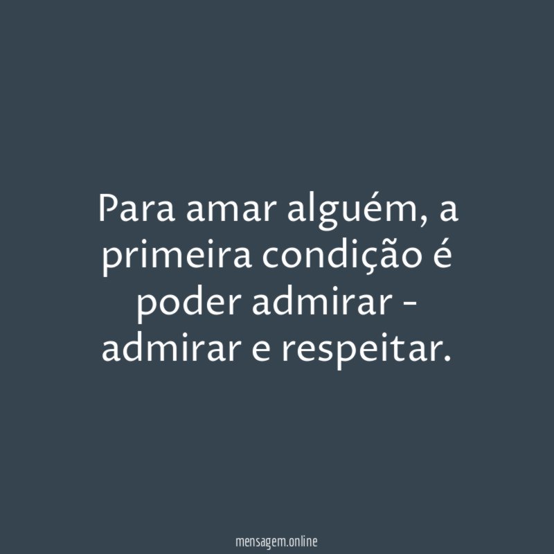 Para amar alguém