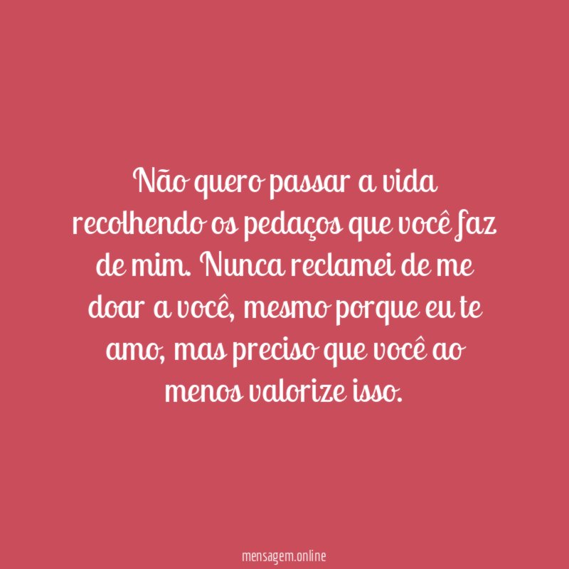 Aos pedaços