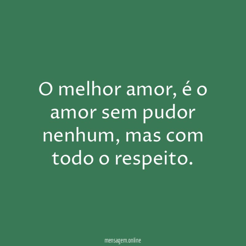 O melhor amor