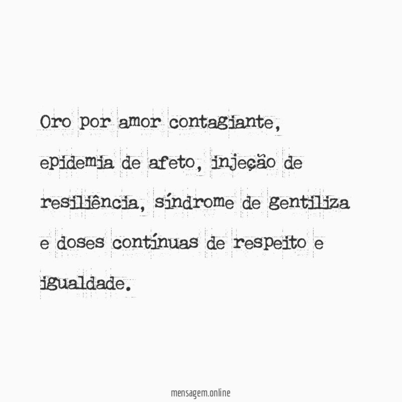 Oro por amor contagiante