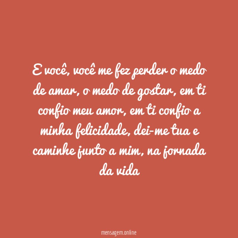 E você