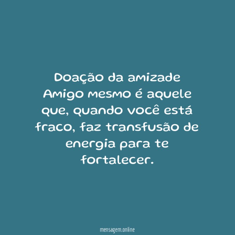 Doação da amizade