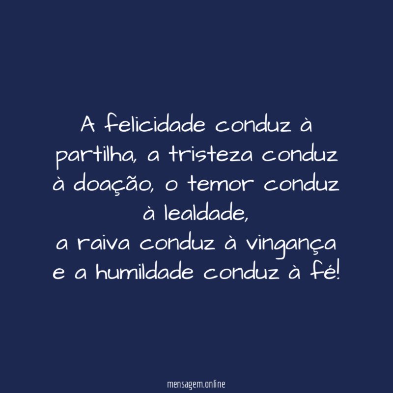 A felicidade conduz à partilha