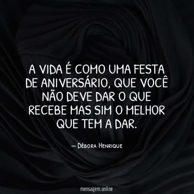 A Vida é Como Uma Festa de Aniversário