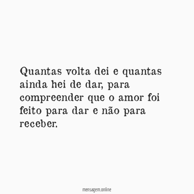 Quantas volta dei e quantas ainda hei de dar