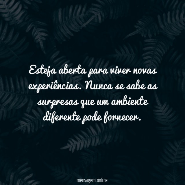 Viva novas experiências