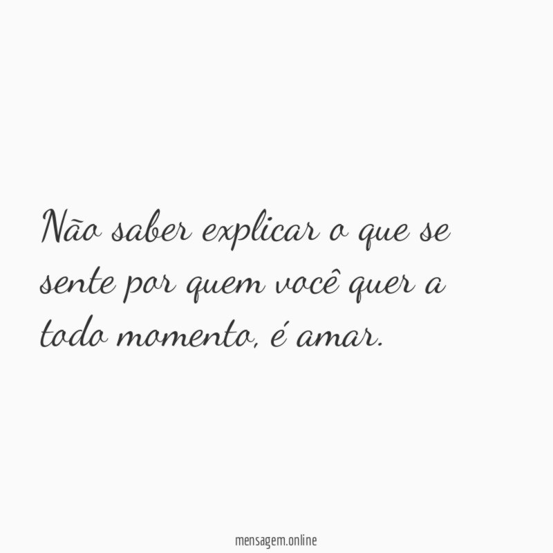 Não saber explicar o que se sente por