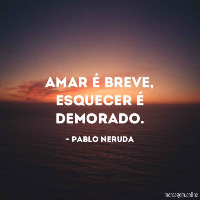 Amar é breve