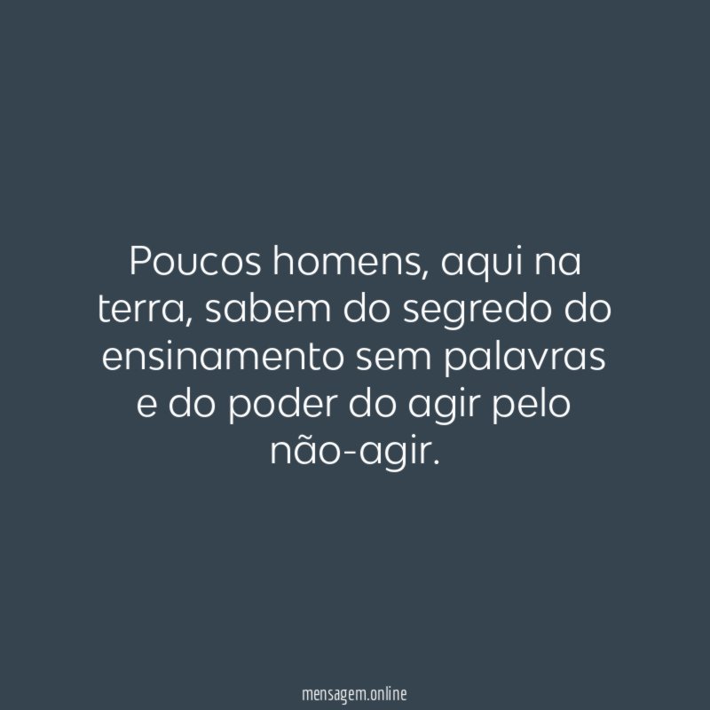 Poucos homens
