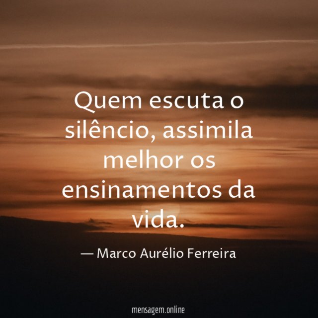 Quem escuta o silêncio