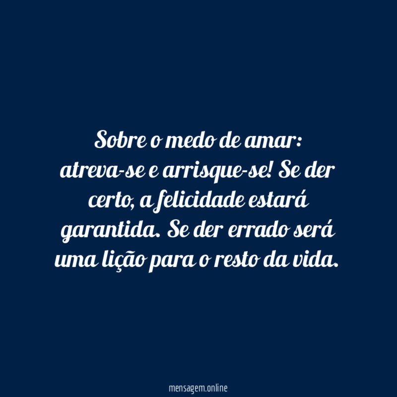 Sobre o medo de amar