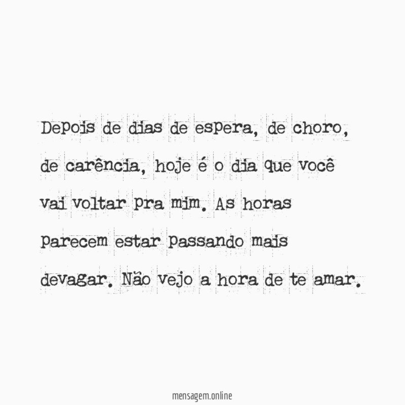 A sua chegada