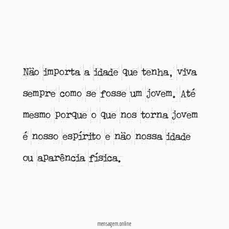 A juventude está em você