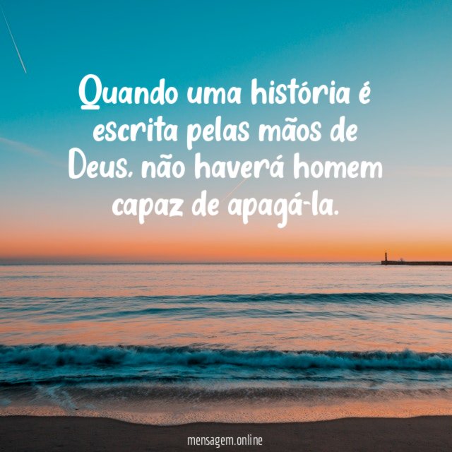 Quando uma história é escrita pelas mãos de Deus