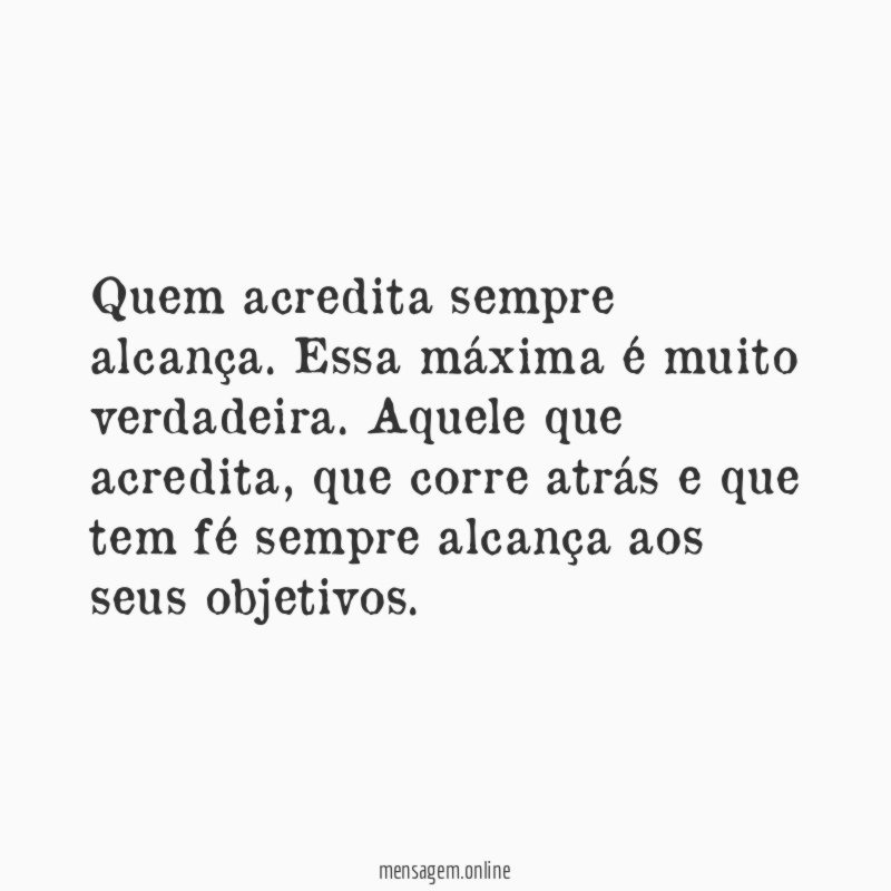 Quem acredita