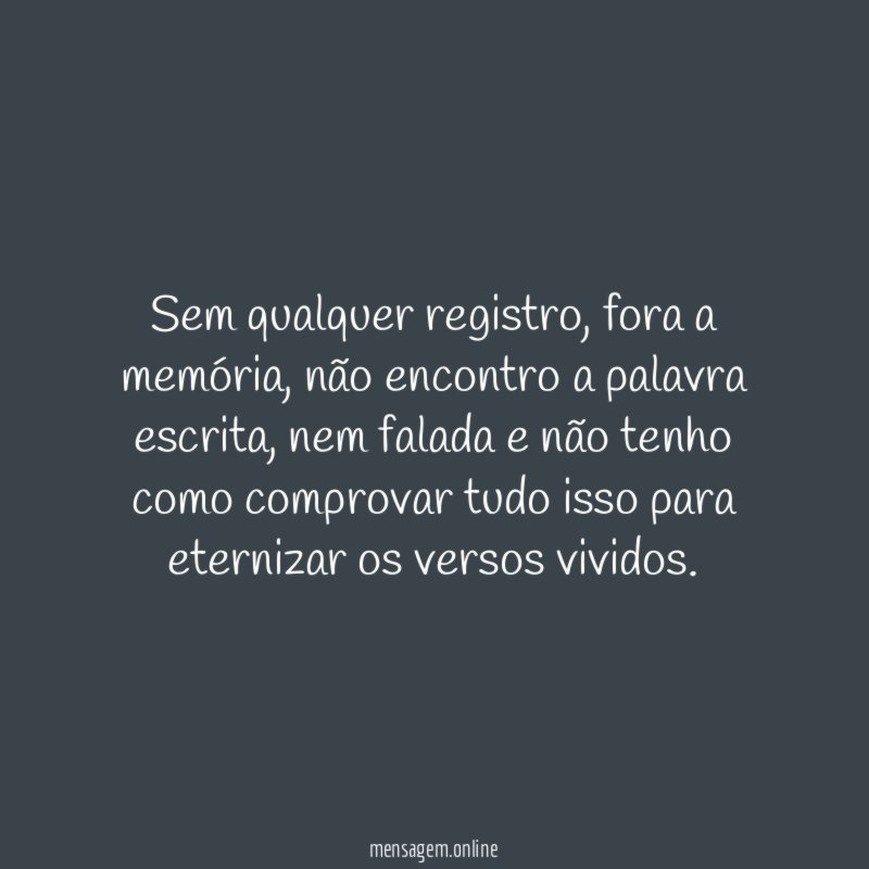 Sem qualquer registro