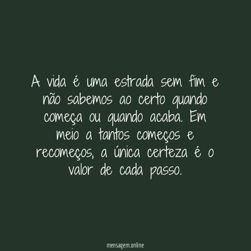 Estrada sem fim