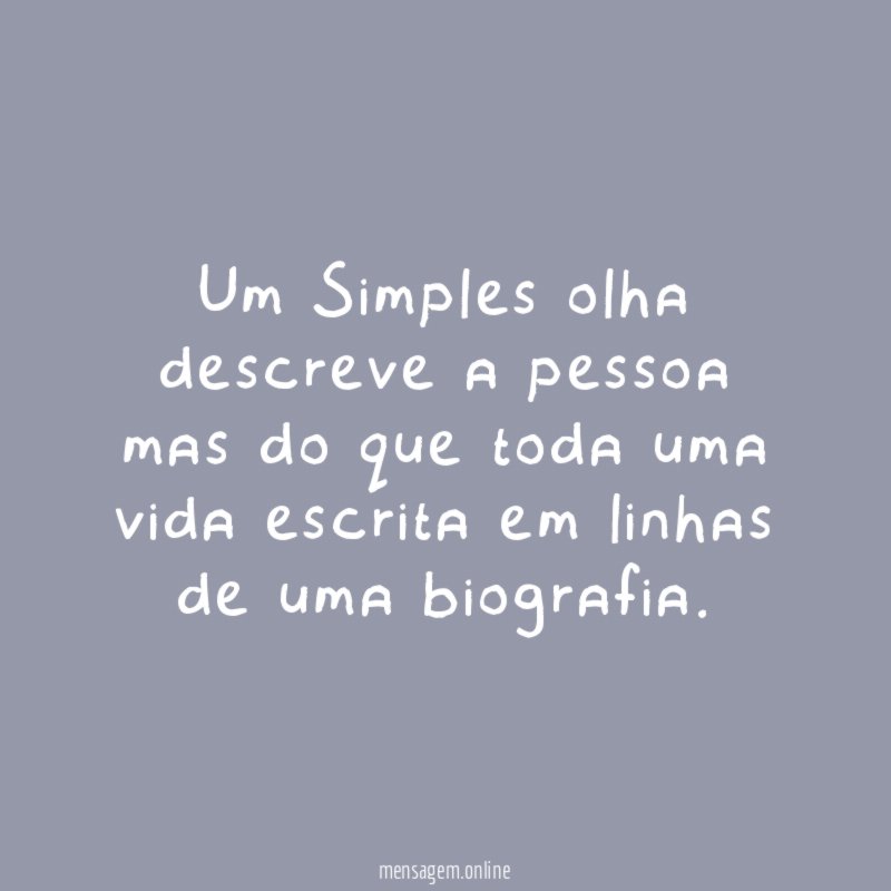 Um Simples olha descreve a pessoa mas do