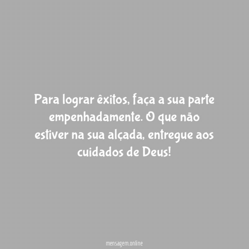 Para lograr êxitos