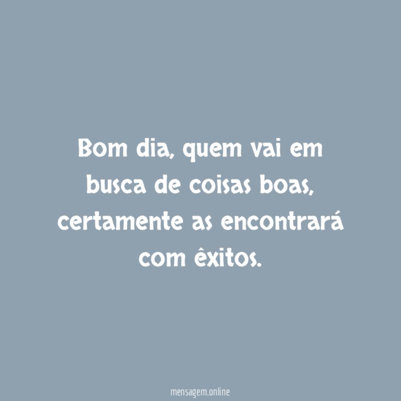 Bom dia