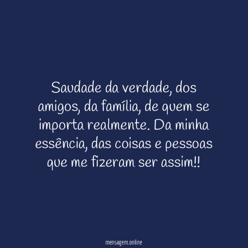 Saudade da verdade