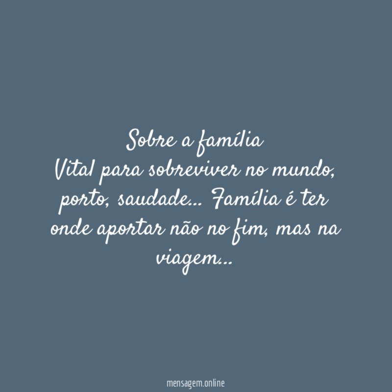 Sobre a família