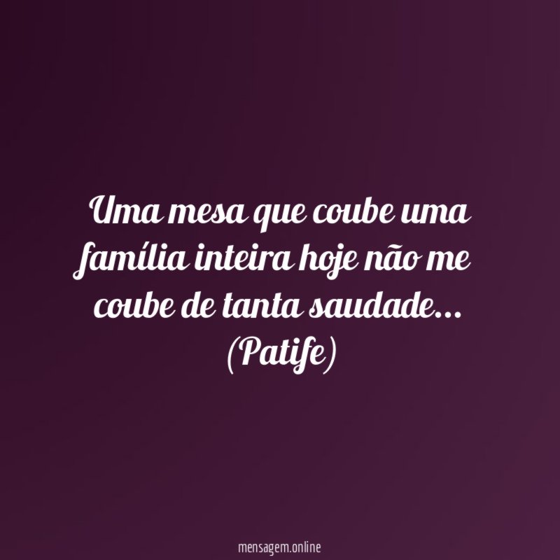 Uma mesa que coube uma família inteira hoje