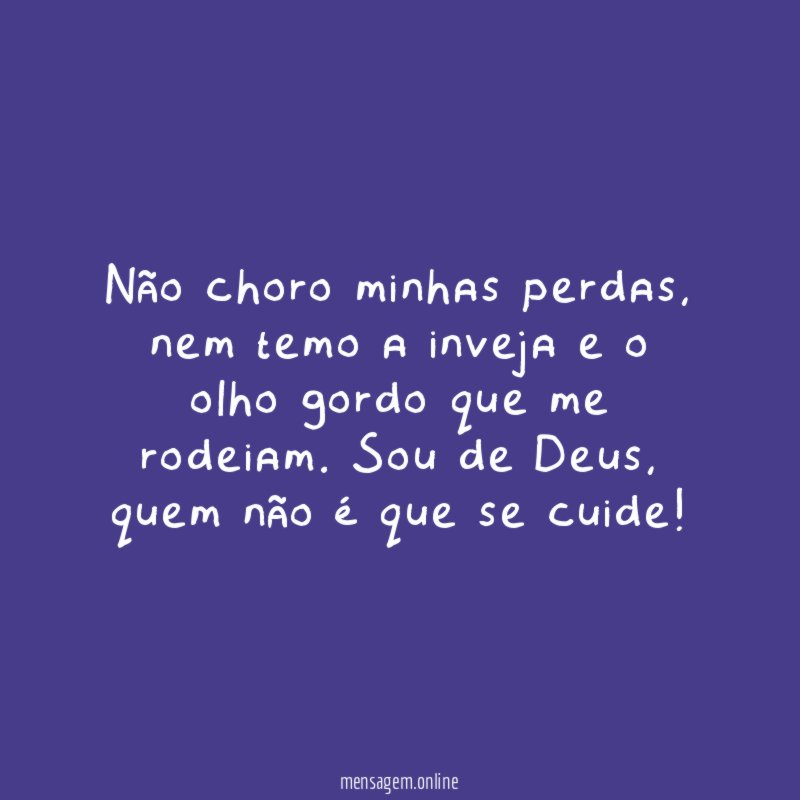 Não choro minhas perdas