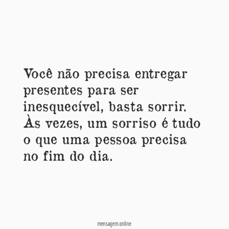 Sorriso inesquecível