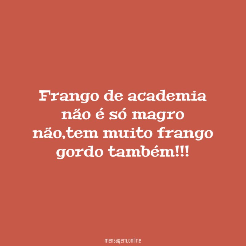 Frango de academia não é só magro não