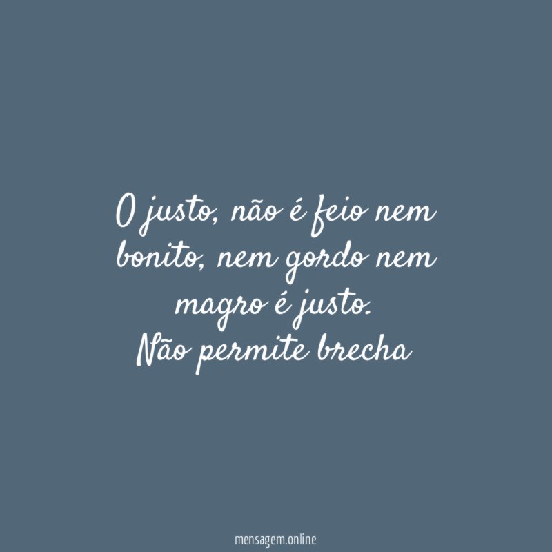 O justo