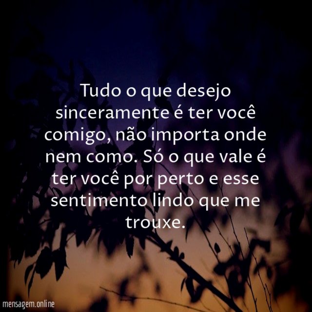 Só o que desejo