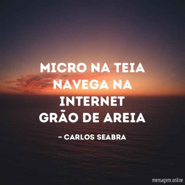 micro na teia navega na internet grão de areia