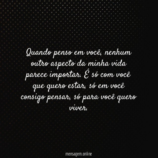 Nada mais importa